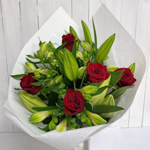 Lily & Red Rose Bouquet