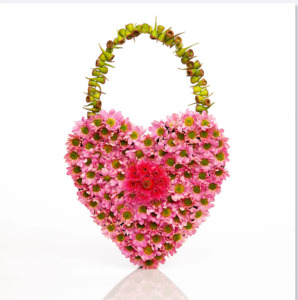 Valentines Day: Card - Chrysanthemum Heart Bag