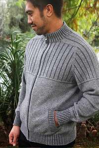 Men’s Possum Merino Jacket – The Full Zip with Pockets