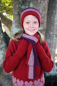 Products: Kids Merino Possum Striped Scarf