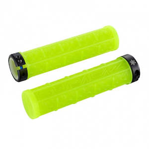 Grips: Supacaz Grizips Lock-on Grips- Neon Yellow