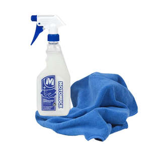 Bike Care Cleaning: Motomuck 3 in 1 Waterless Wash, Quick Detailer + Microfibre Towel