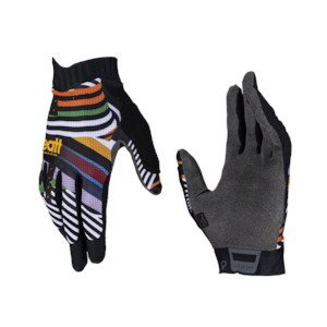 Gloves: Leatt MTB 1.0 GripR Gloves (Stripes)