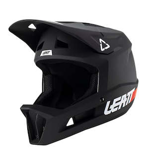 Helmets: Leatt MTB Gravity 1.0 Black Full Face Helmet