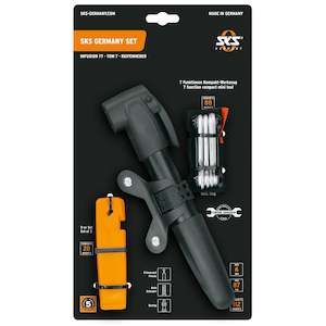 Bike Accessories: SKS Combo Set - Hand pump / Multitool / Tyre levers
