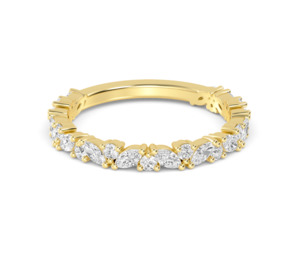 Wedding Bands: Aoraki | 0.88ctw Marquise & Round Diamond Band