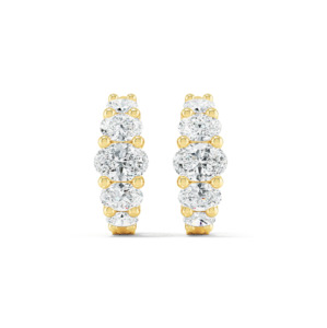 Lucerne 18ct |  Oval Huggie Earrings