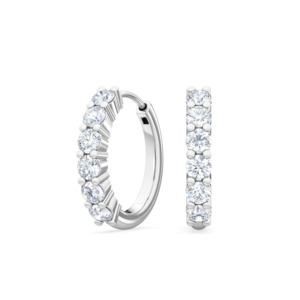 Rotoiti 18ct |  Round Huggie Earring