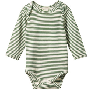 Childrens Clothing: Nature Baby Long Sleeve Bodysuit Nettle Stripe