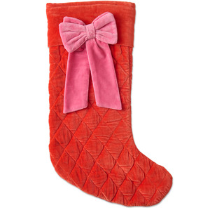 Kip & Co Christmas Bow Velvet Stocking