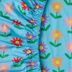 Childrens Bedding: Kip & Co Little Flowers Organic Cotton Fitted Sheet