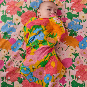 Childrens Bedding: Kip & Co Follow The Sun Organic Cotton Baby Fitted Sheet