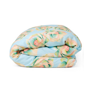 Kip & Co Big Beauty Floral Blue Linen Quilt Cover