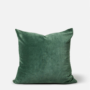 Bedroom Cushions: Citta Cotton Velvet Cushion Cover - Duck