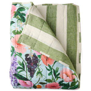 Bedspread: Kip & Co Spring In The Air Reversible Linen Quilted Bedspread