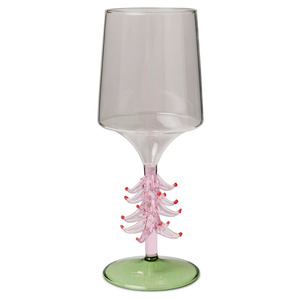 Glassware: Kip & Co Tickled Pink Christmas Wine Glass