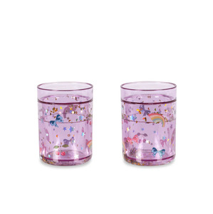 Glassware: Konges Sløjd 2 Pack Glitter Cups Rainbow Twinkle
