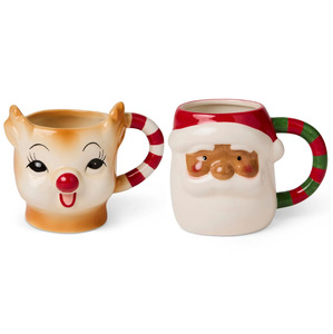 Teapots Mugs: Kip & Co Santa & Rudolph Mug Set