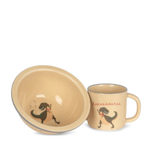 Teapots Mugs: Konges Slojd Ceramic Bowl & Cup Dansosaurus