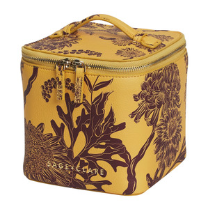 Cosmetic And Toiletries Bag: Sage & Clare Delphine Small Vanity Case - Dune