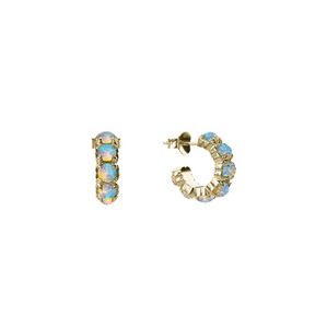 Stolen Girlfriends Club Love Halo Cluster Earrings Opal - Gold