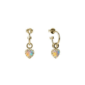 Stolen Girlfriends Club Love Claw Anchor Earrings Opal - Gold
