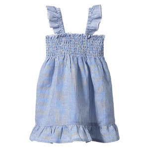 Nature Baby 1: Nature Baby Gala Dress Linen Blue Stripe
