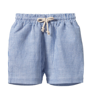Nature Baby 1: Nature Baby James Short Linen Blue Stripe