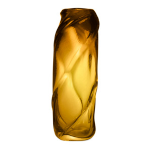 Vases: Ferm Living Water Swirl Vase - Tall Amber