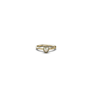 Stolen Girlfriends Club Dahlia's Heart Ring Opal - Gold