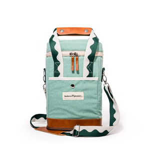 Business & Pleasure Wine Cooler Tote Bag Rivie Green