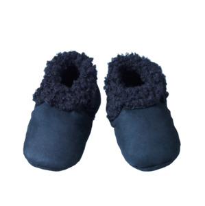 Nature Baby Lambskin Booties Navy