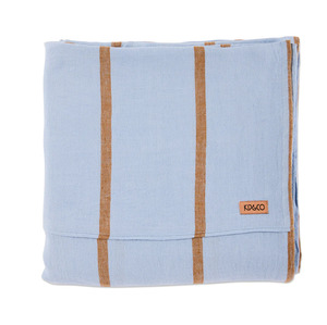 Bed 1: Kip & Co Como Stripe Linen Flat Sheet