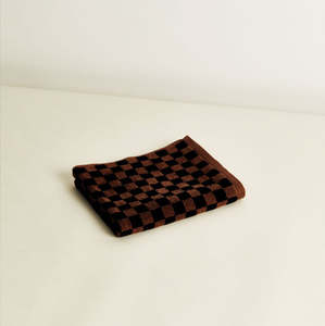 Baina Josephine Organic Cotton Hand Towel Tabac/Noir