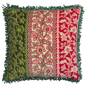 Sage Clare: Sage & Clare Thea Velvet Cushion - Kelp