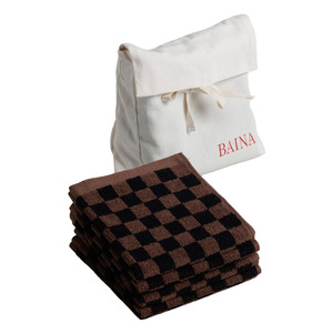 Baina Face Cloth Set 04 Tabac & Noir