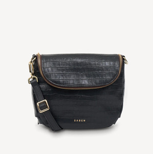 Saben Fifi Crossbody - Black Croc