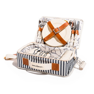 Travel Bags And Wallets: Business & Pleasure Picnic Set Laurens Navy Stripe