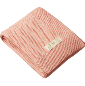 Childrens Bedding: Nature Baby Merino Knit Blanket - Rose Dust