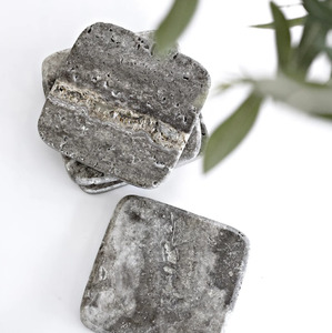 Stone Coasters - Grey Travertine - 4 Pack