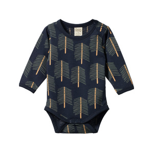 Childrens Clothing: Nature Baby Long Sleeve Stretch Jersey Bodysuit Bramblewood Print