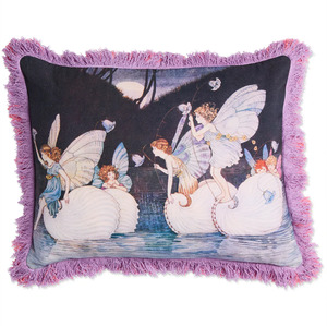 Childrens Bedding: Kip&Co x Fairyland Lake Sailing Fringe Cushion