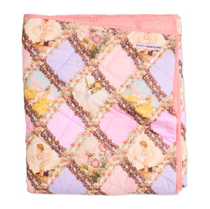 Kip&Co x Fairyland Flower Chain Harlequin Organic Cotton Quilted Kids Bedspread Single