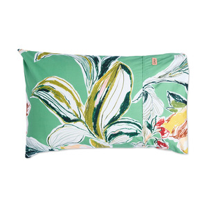 Sheets And Pillowcases: Kip & Co Somerset Green Organic Cotton Pillowcases 2P Std Set