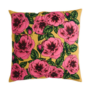 Bedroom Cushions: Kip & Co Golden Peony Embroidered Cushion