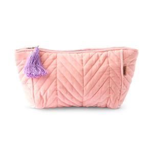 Cosmetic And Toiletries Bag: Kip & Co Sherbet Velvet Toiletry Bag