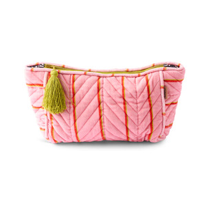 Kip & Co Wategos Soiree Stripe Velvet Toiletry Bag
