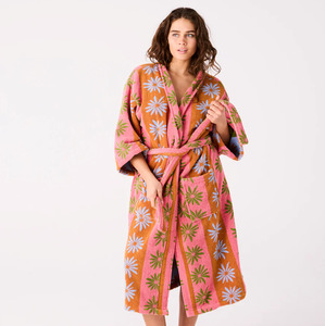 Dressing Gowns: Kip & Co Little Flowers Terry Bath Robe