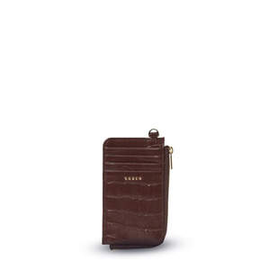 Saben Winona Card Holder Espresso Croc