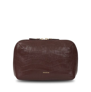 Handbags And Wallets: Saben Tate Pouch Espresso Croc